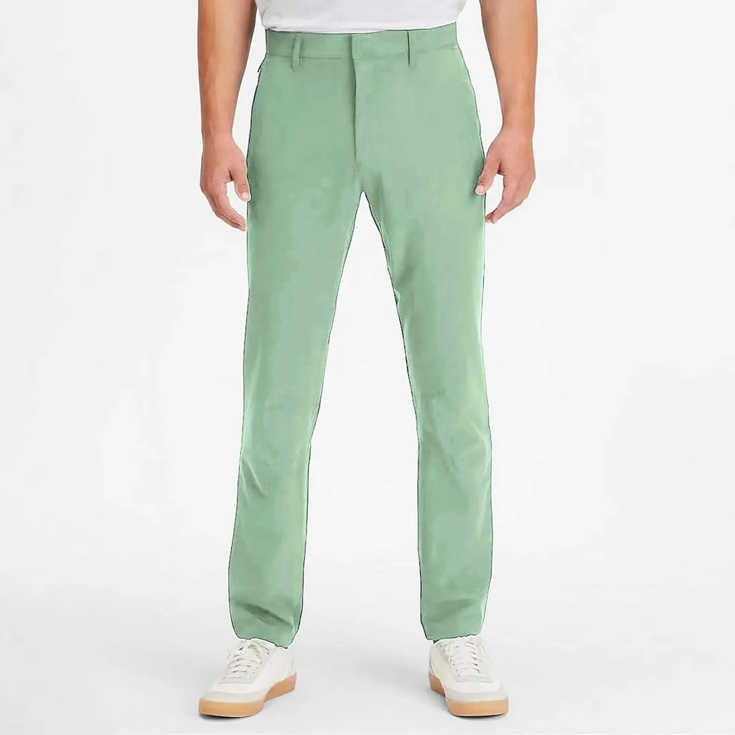 Mens Slim Fit Flat-Front Chinos Pants Stretch Business Casual Dress Pants Big and Tall Wrinkle Free Work Suit Pant