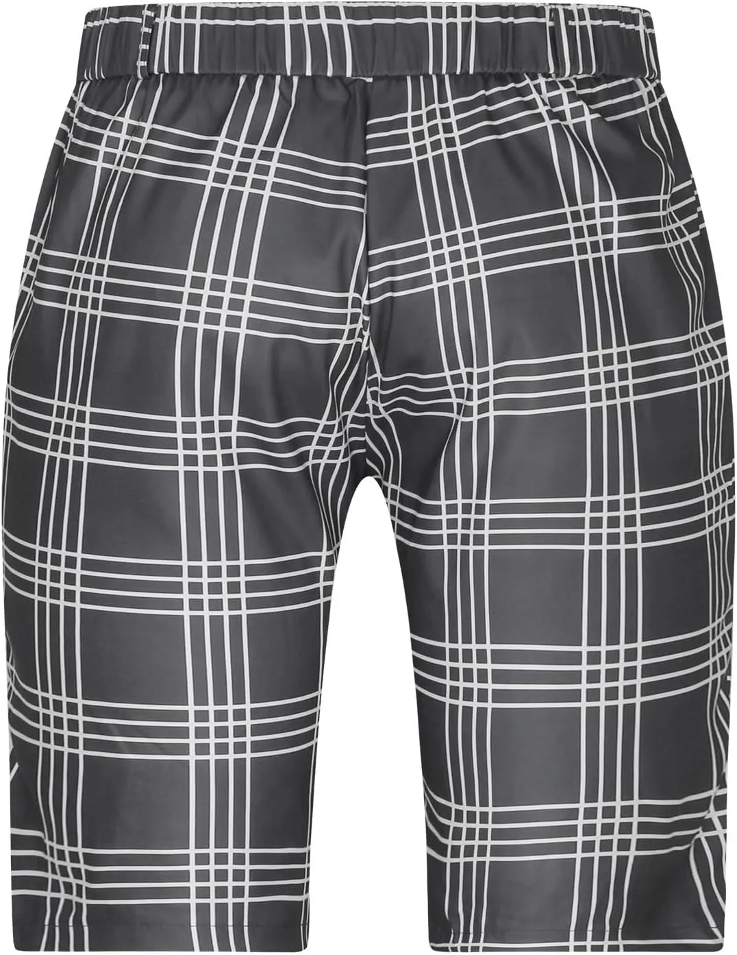 Mens Slim Fit Shorts Golf Office Work Dress Shorts Flat Front Shorts Stretch Plaid Short Casual Chino Short for Men
