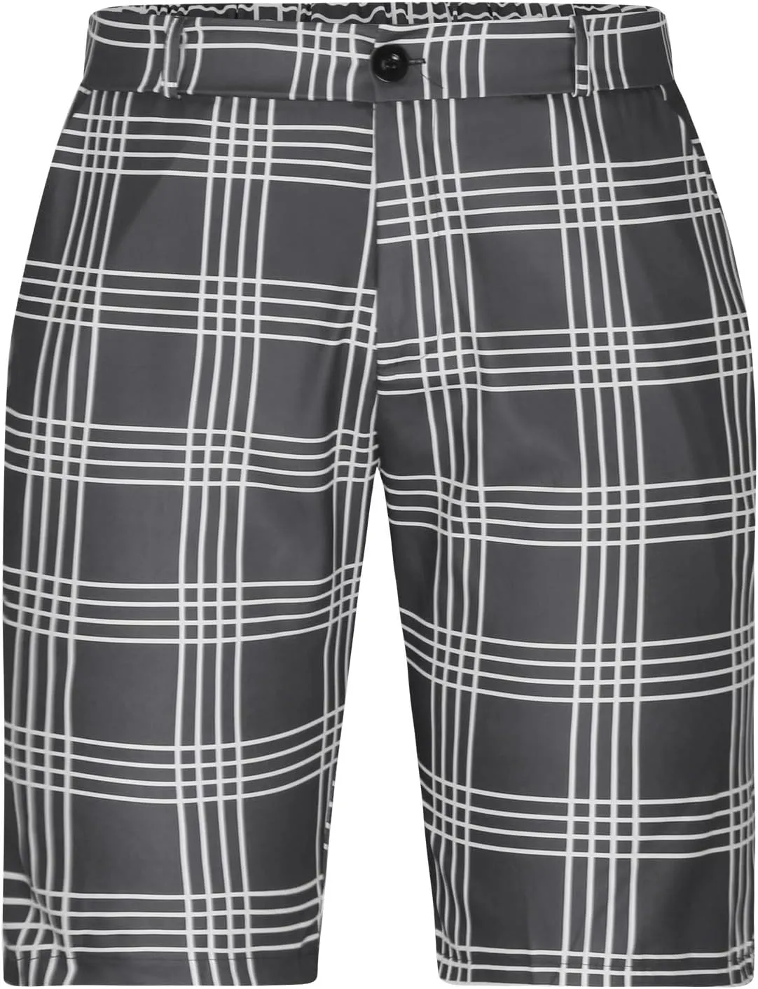 Mens Slim Fit Shorts Golf Office Work Dress Shorts Flat Front Shorts Stretch Plaid Short Casual Chino Short for Men