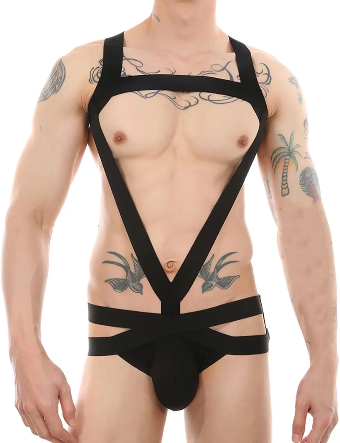 Men's Solid Briefs Sexy Jumpsuit Breathable Seamless Brief Low Rise Fashion Exotic Underwear Daily Wear Soft Panties