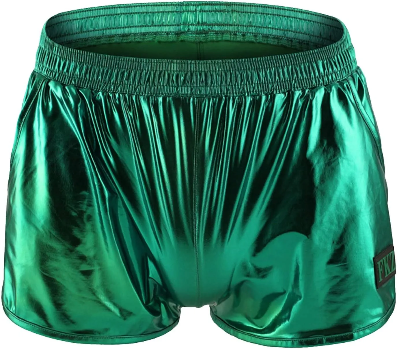 Men's Underpants Bronzed Faux Leather Stretch Underwear Pants Fashion Hot Stamping Leather Underwear