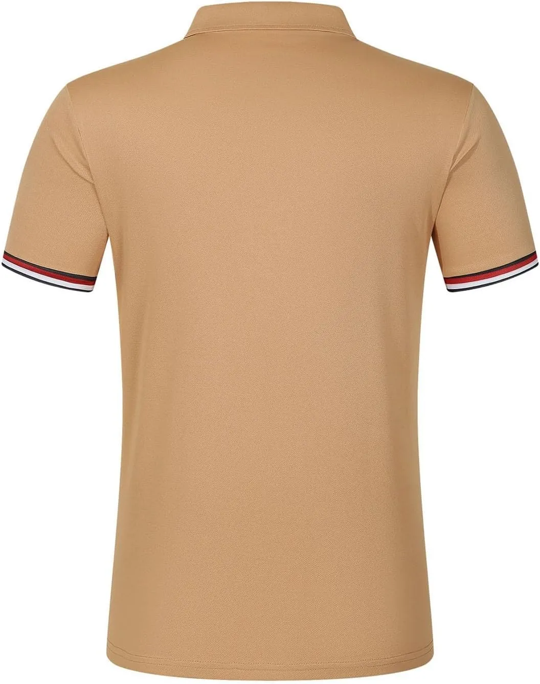 Men's Urban Polo Shirt Short Sleeve Zip Pocket Stand Collar Quick Dry Athletic Top Stylish Casual Summer Streetwear Tee
