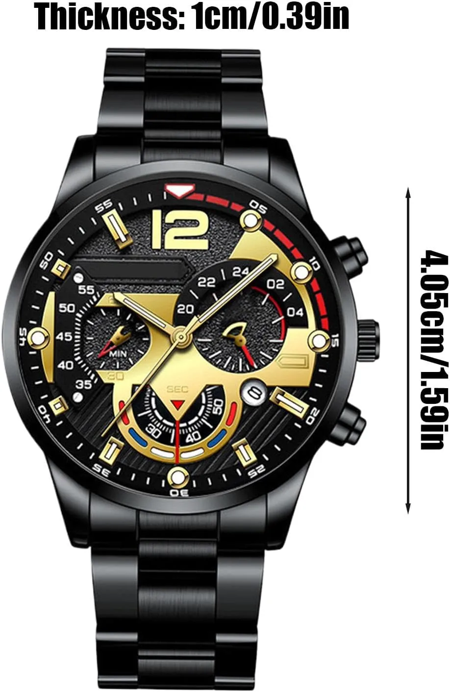 Men's Wrist Watches - Classic Mens Watch | Business Calendar Wristwatch with Bracelet | Men's Watch Calendar Watch | Business Watches for Men Suitable for Formal and Casual Occasions