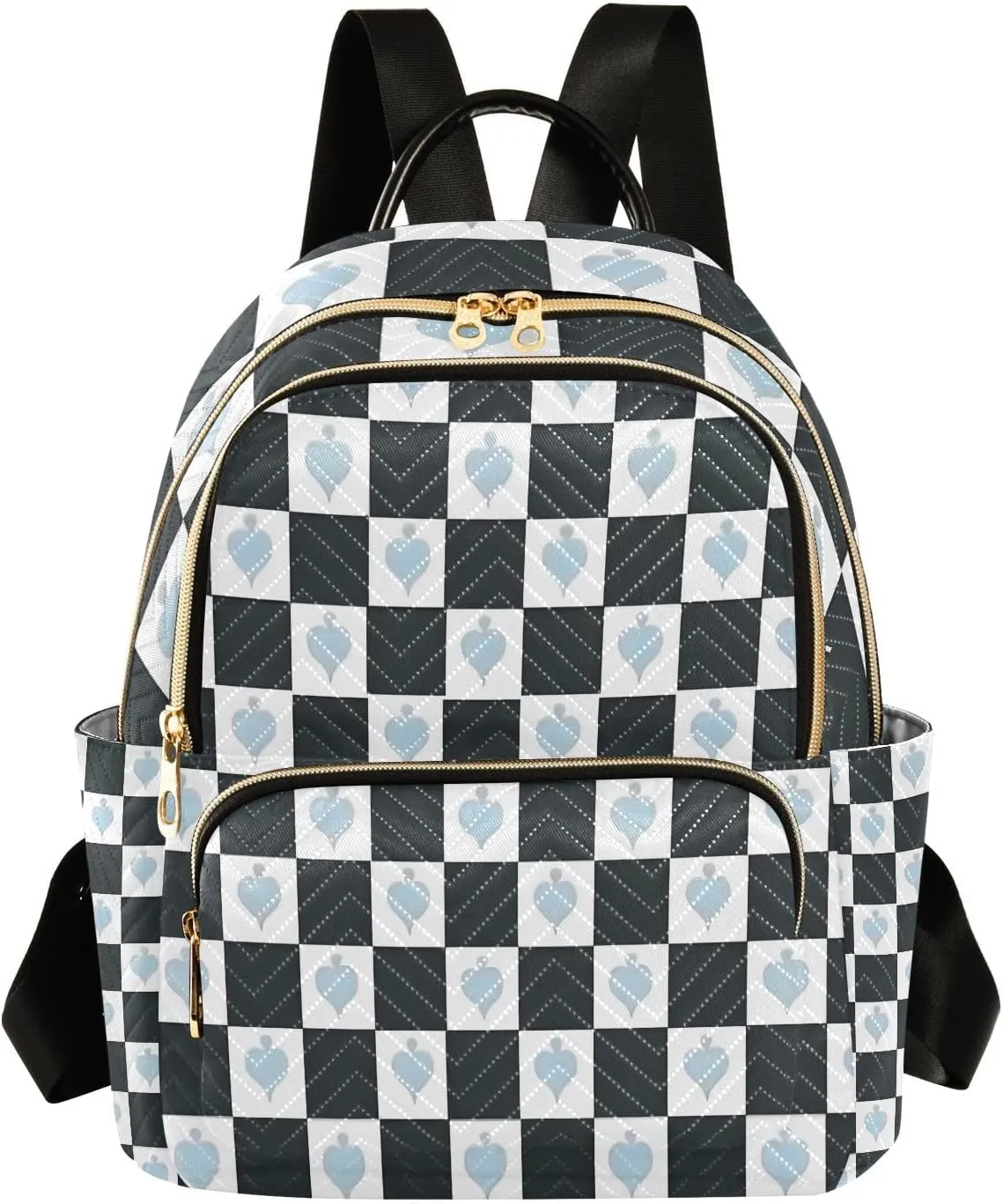 Mini Backpack for Women Checkerboard Pattern Small Purse Daypacks Stylish Bags Lightweight Travel Backpacks for College Shopping Work Dating