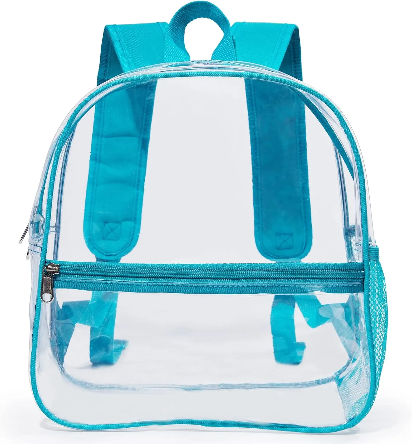 Mini Clear Backpack 12"x6"x12" Stadium Approved See Through Bag Waterproof PVC Small Transparent Backpacks for Festival Sport Event Concerts, Green