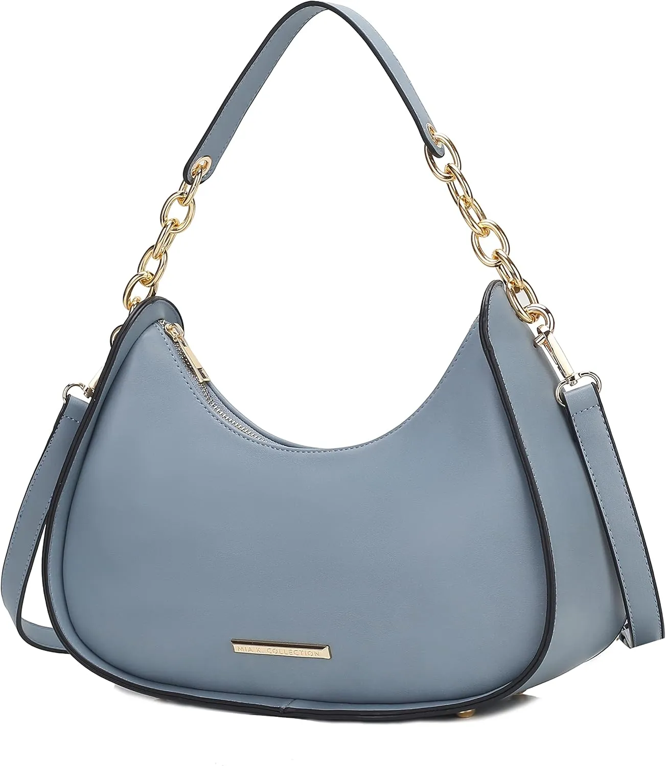 MKF Collection Shoulder Bag for Women, Vegan Leather Hobo Crossover Fashion Handbag Purse