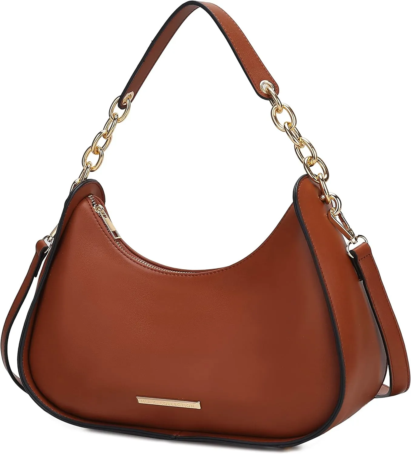 MKF Collection Shoulder Bag for Women, Vegan Leather Hobo Crossover Fashion Handbag Purse