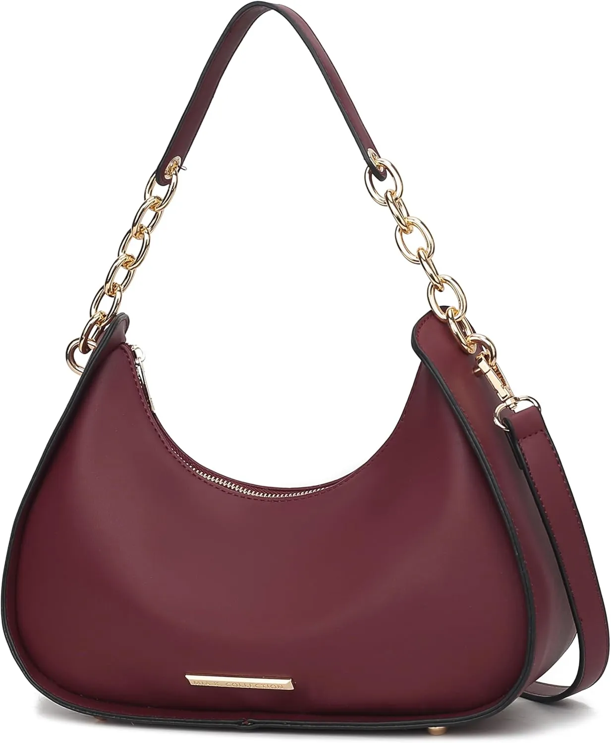 MKF Collection Shoulder Bag for Women, Vegan Leather Hobo Crossover Fashion Handbag Purse