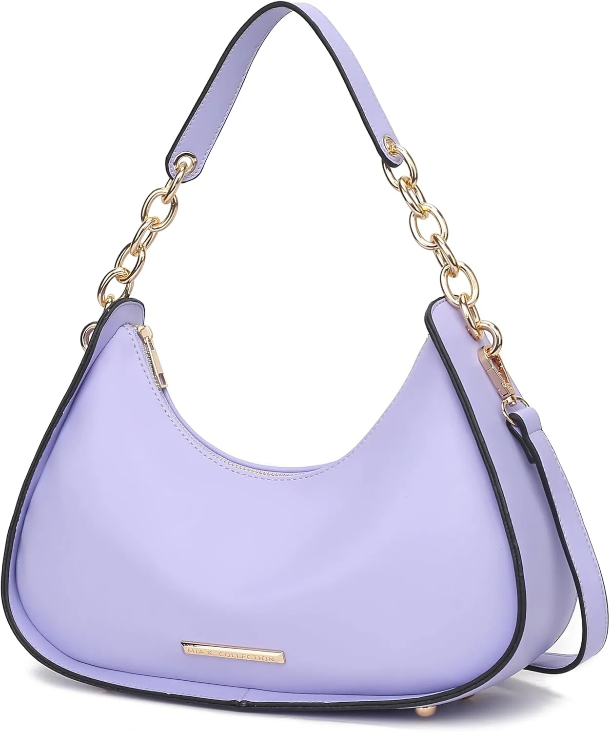 MKF Collection Shoulder Bag for Women, Vegan Leather Hobo Crossover Fashion Handbag Purse