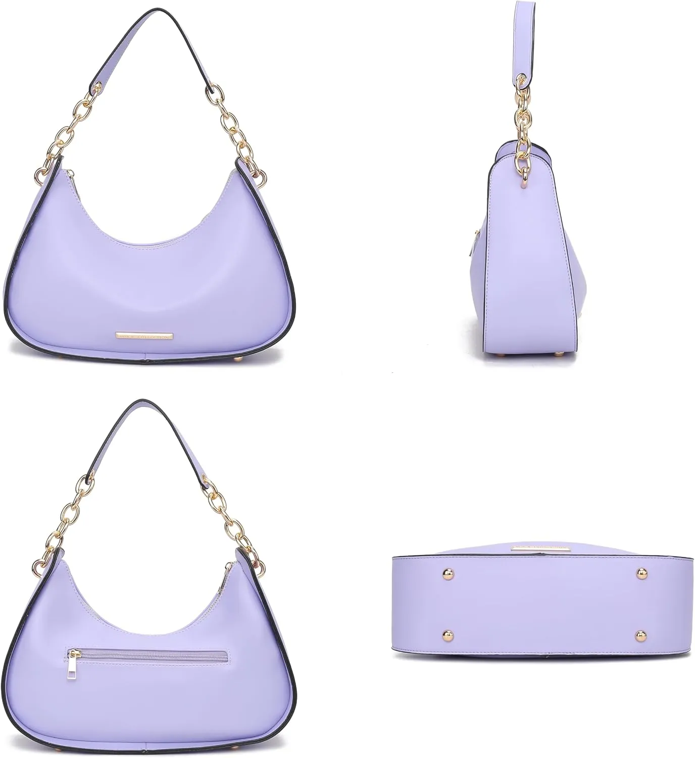 MKF Collection Shoulder Bag for Women, Vegan Leather Hobo Crossover Fashion Handbag Purse