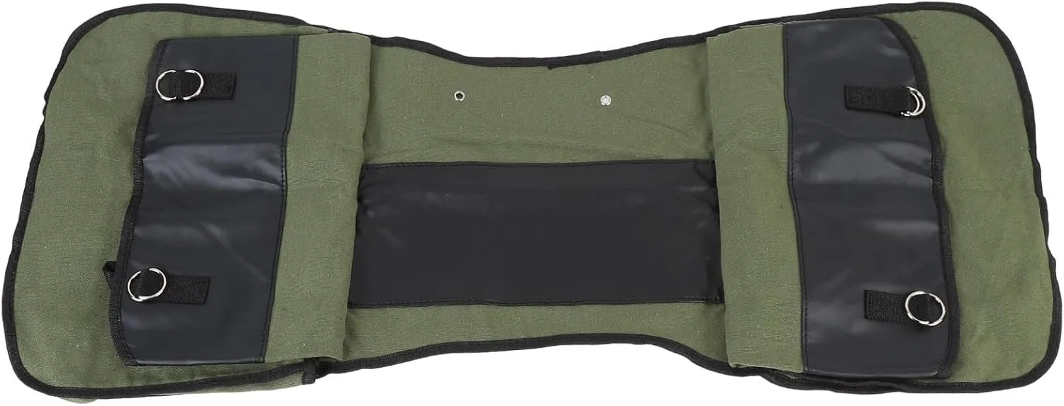 Motorcycle Saddlebags, Bike Trunk Bag, Travel Luggage Bag, Waterproofing PU Leather Bike Rear Seat Bag for Cycling Traveling Commuting (OD Green)