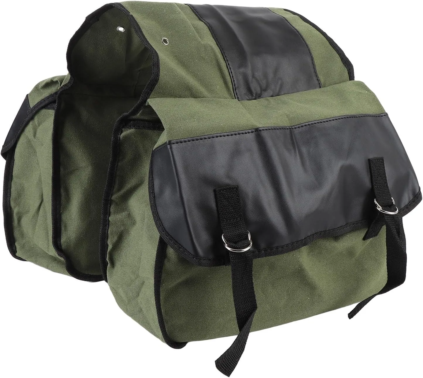 Motorcycle Saddlebags, Bike Trunk Bag, Travel Luggage Bag, Waterproofing PU Leather Bike Rear Seat Bag for Cycling Traveling Commuting (OD Green)