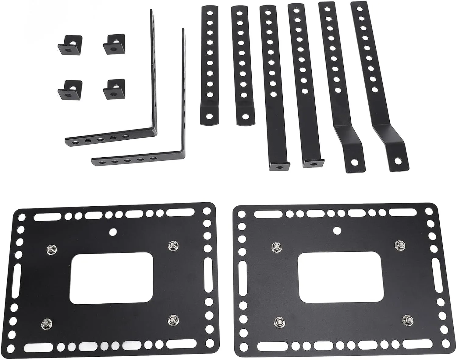 Motorcycle Universal Saddlebag Mounting Bracket, Heavy Duty Aluminum Alloy Hard Saddle Bag Mounting Bracket Kit Quick Release Left Right Support Bar for 18L Side Case