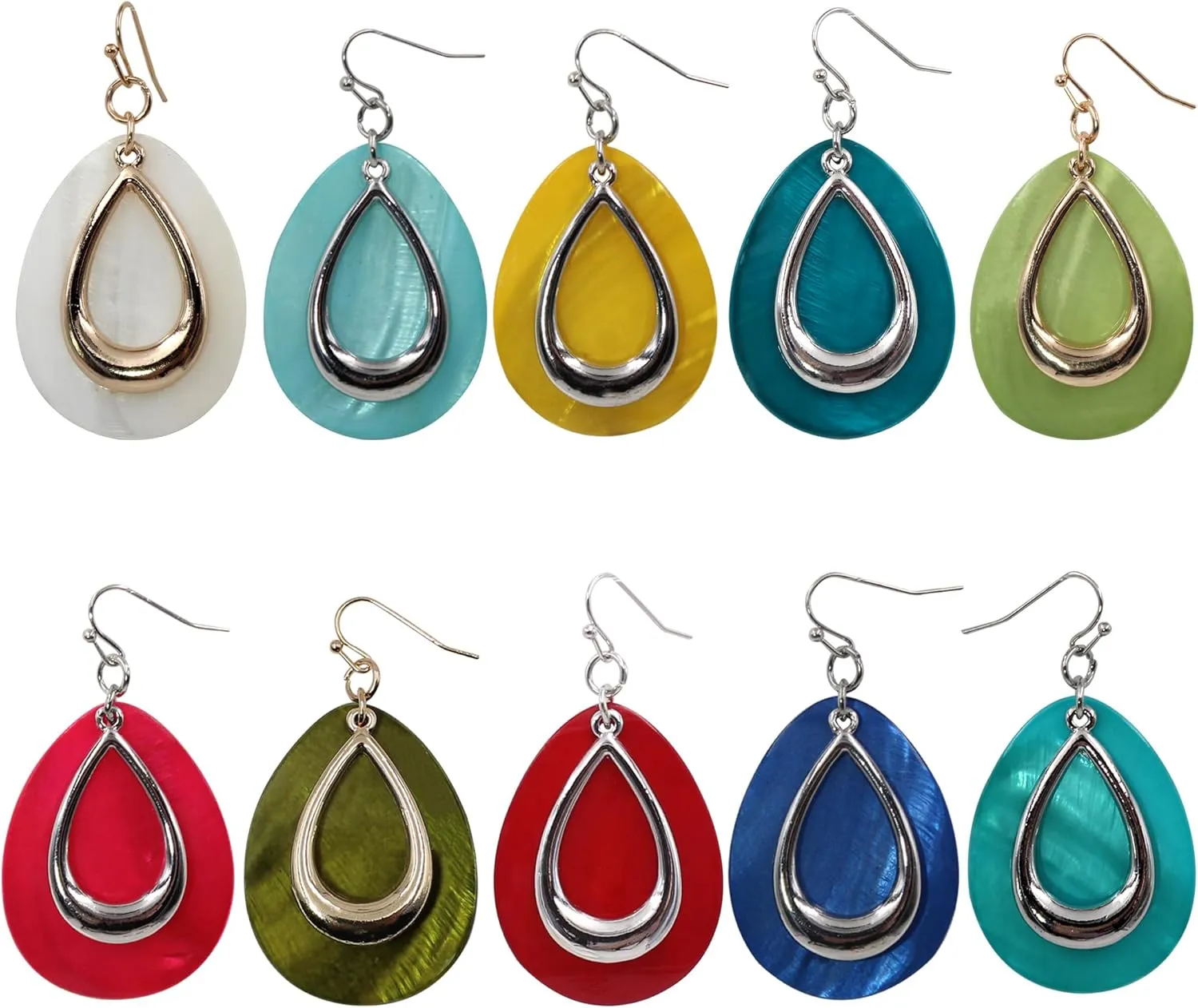 Natural Shell Tear Drop Earrings Trendy Fashion Dangling Earring for Women