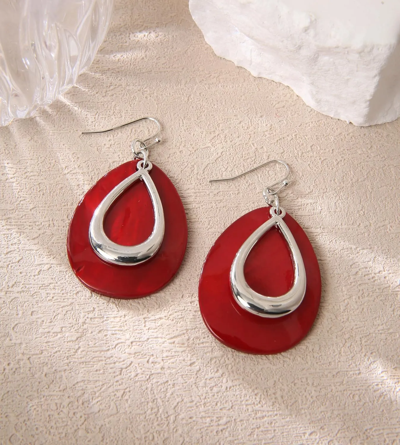 Natural Shell Tear Drop Earrings Trendy Fashion Dangling Earring for Women