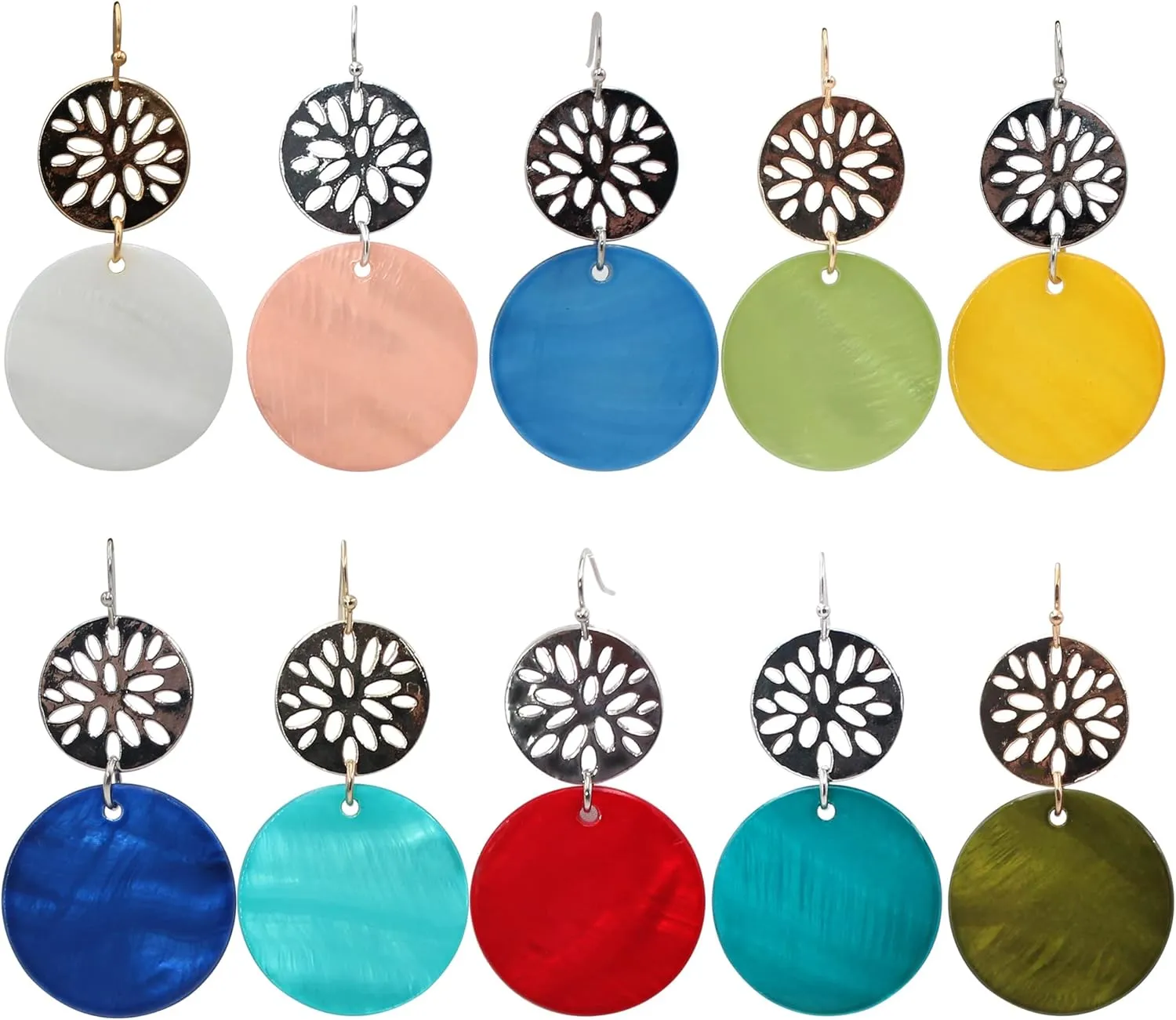 Natural Shell Tear Drop Earrings Trendy Fashion Dangling Earring for Women