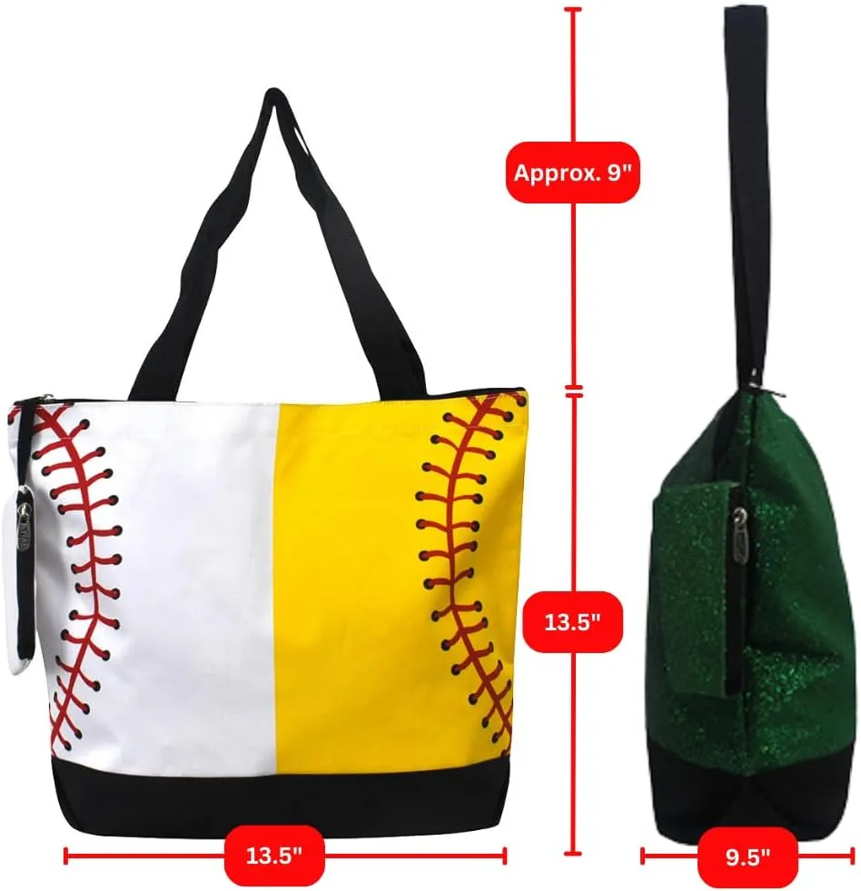 NGIL Medium Top Zipper Closure Canvas Tote Bag with Attached Matching Coin Purse For Moms and Nurses