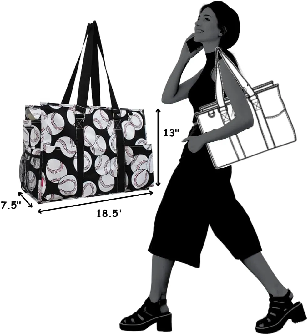 NGIL Zip-Top Tote Bag with Exterior Pockets for Working Women, Teachers, Nurses, and Moms, Design in USA