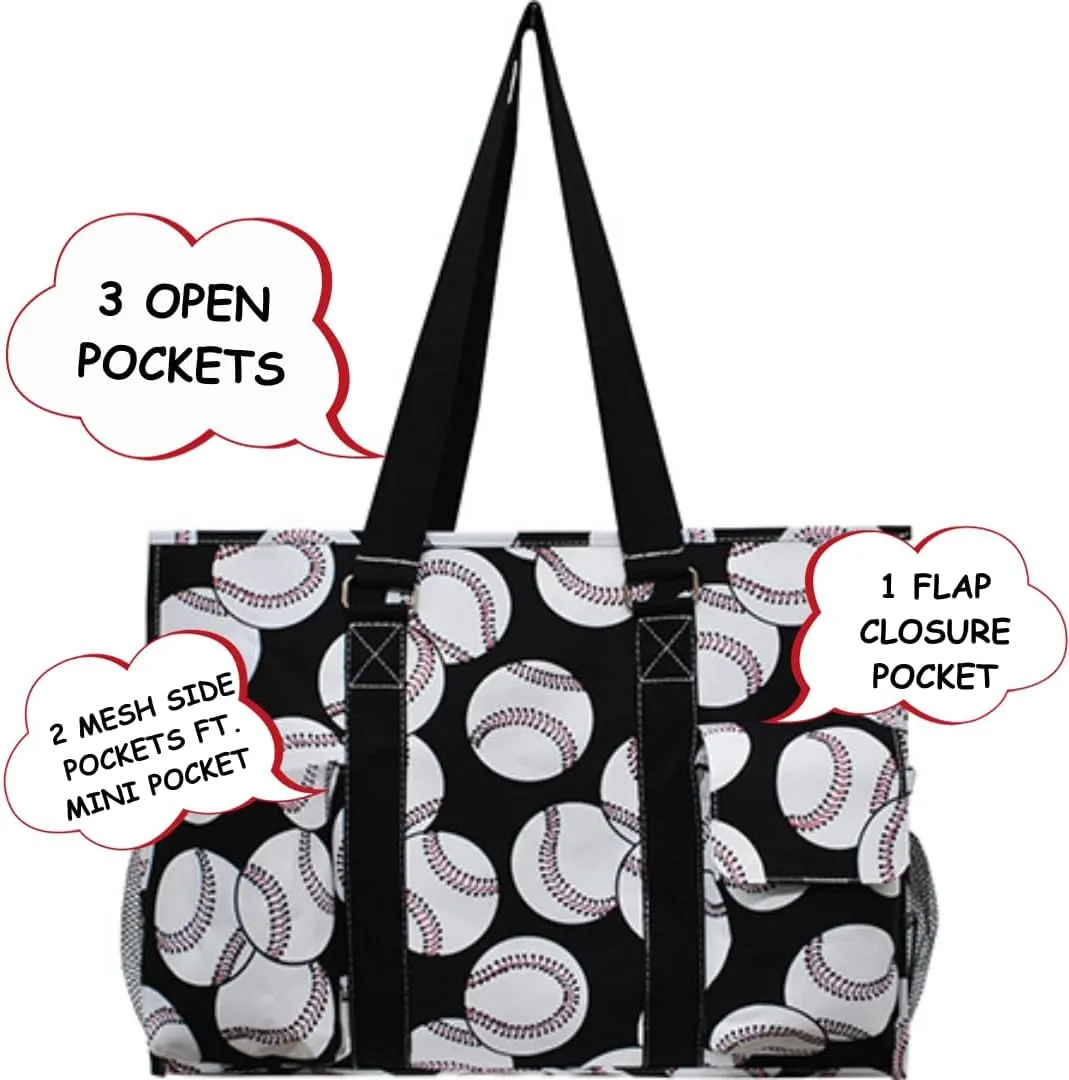 NGIL Zip-Top Tote Bag with Exterior Pockets for Working Women, Teachers, Nurses, and Moms, Design in USA