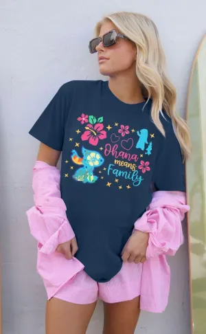 Ohana Means Family Tshirt Women Hawaiian Shirts Hawaii Tropical Graphic Tees Summer Beach Short Sleeve Tops
