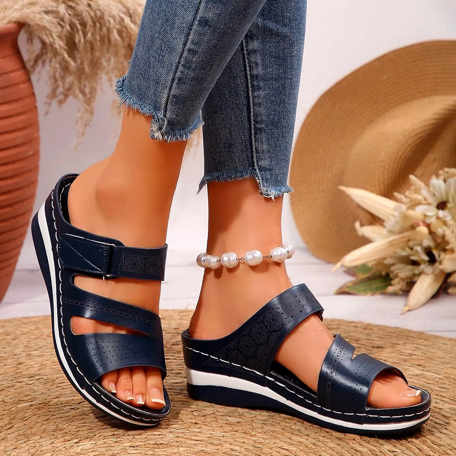 Orthopedic Sandals for Women Comfortable Orthopedic Sandals Casual Summer Wedge Shoes Beach Walking Sandal
