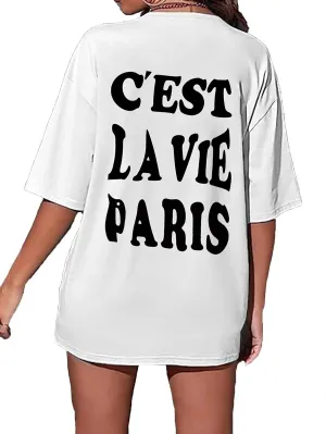 Oversized Tshirts for Women Graphic Tees Vintage Casual Short Sleeve Baggy Shirts Loose Fit Summer