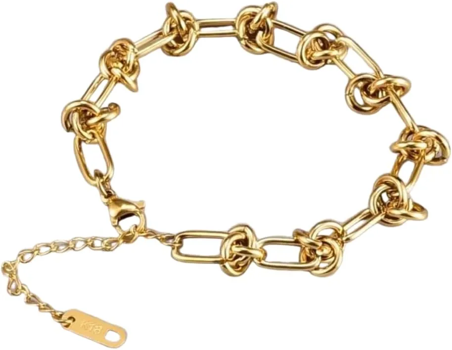 Paperclip Bracelet | Gold Chain Link Jewelry for Women | Chunky Chain Jewelry for Women | Statement Gold Accessory | Chunky Paperclip Bracelet
