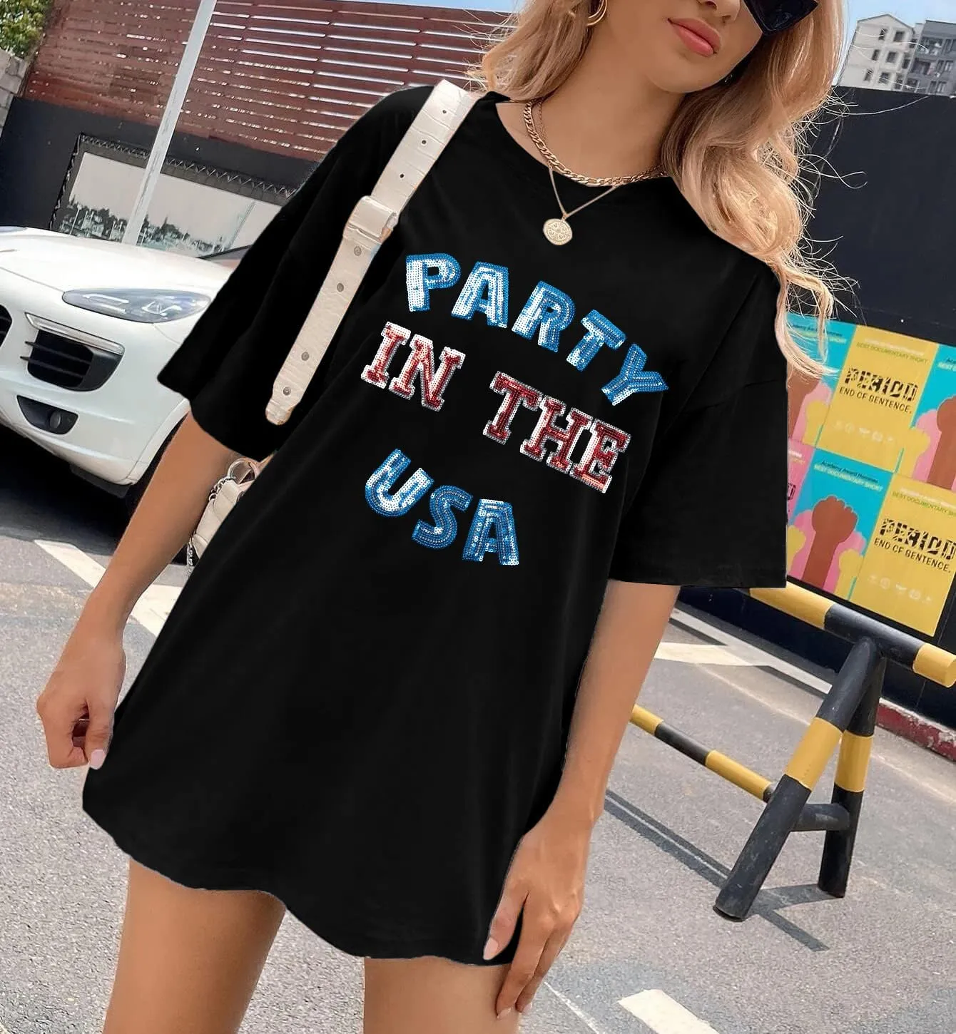 Party in The USA T-Shirt Women 4th of July Independence Day Shirts Funny Patriontic Graphic Short Sleeve Tee Tops