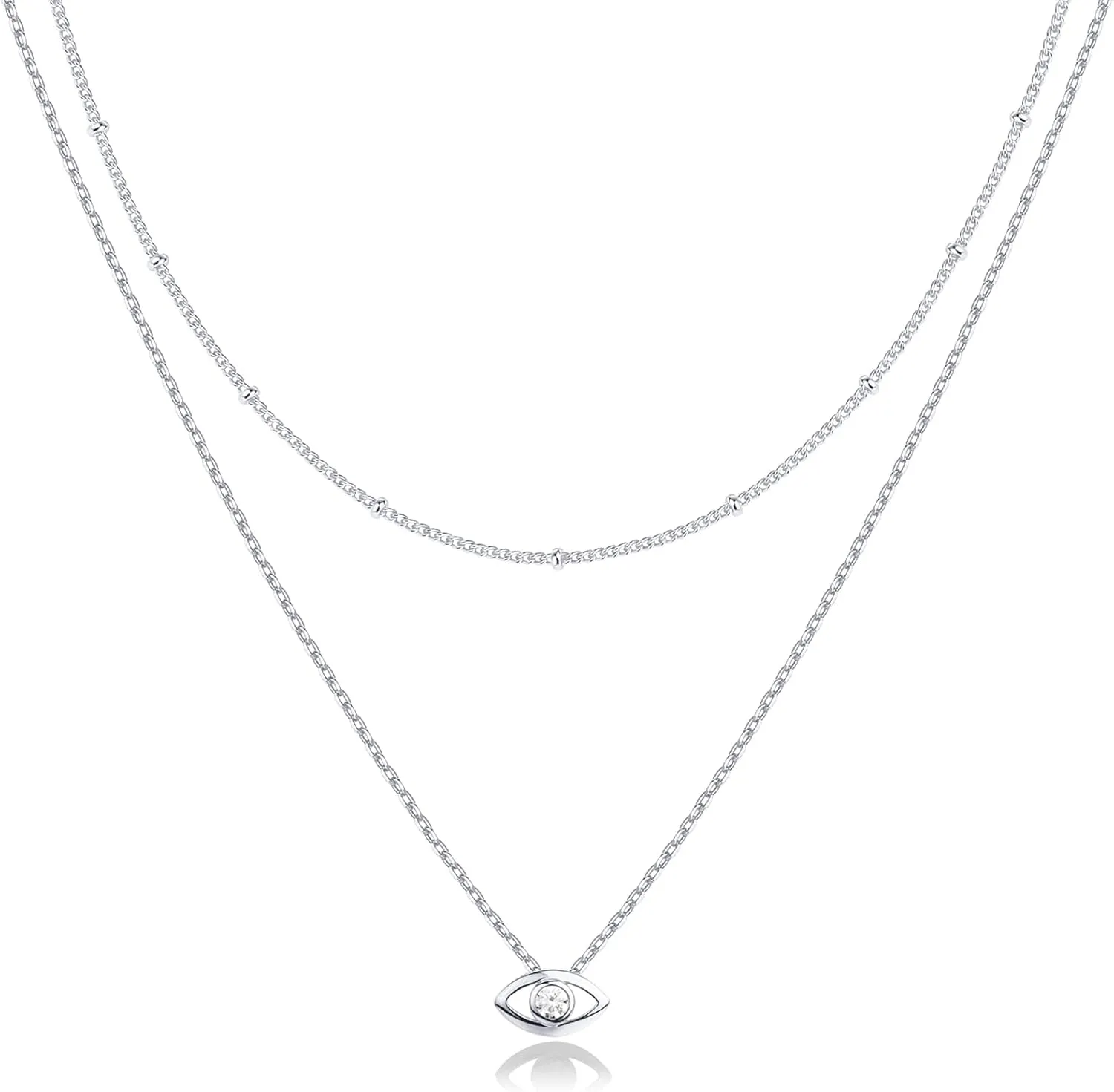 PAVOI 14K Gold Plated Layering Necklaces | Stylish Minimalist Design Pendant Necklaces | Butterfly, Heart, Lock, Evil Eye, Coin, Lightning Bolt, Circle, Cross Pendants for Women