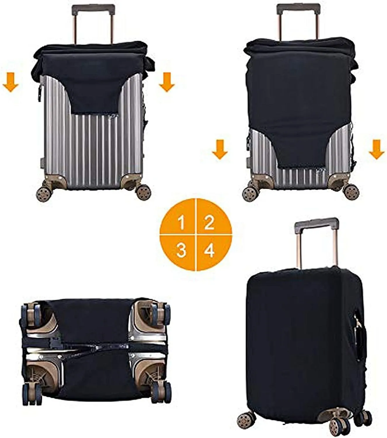 Penguin Balloon Snowflake Print Decorative Washable Luggage Cover Personalized Anti Scratch Suitcase Protector