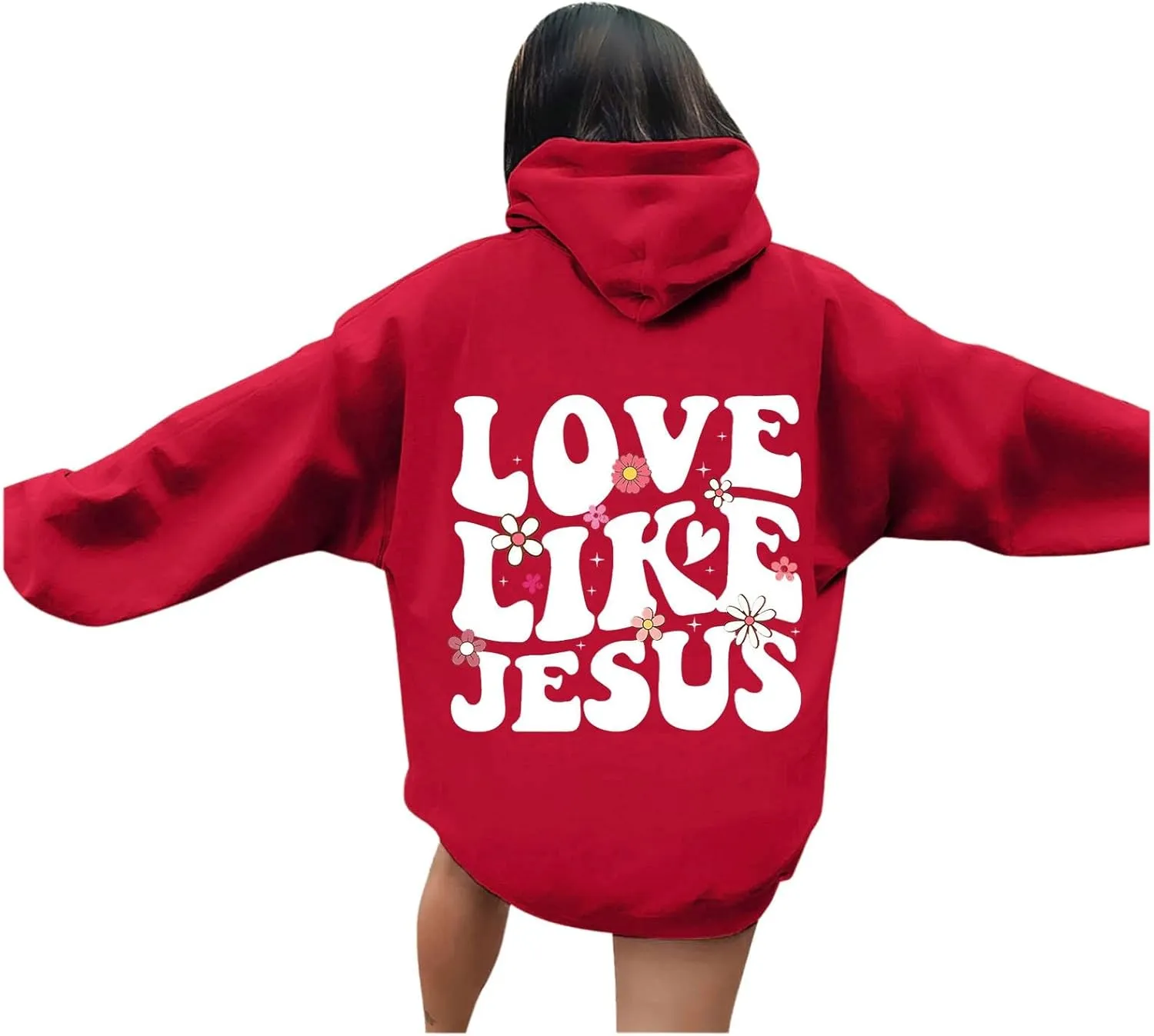 Pink Palm Puff Hoodies Oversized Graphic Summer Sweatshirt for Women Trendy Hoodie Streetwear Letter Print Womens Hoodie Pullover Long Sleeve Womens Lightweight Sweatshirts Graphic Design