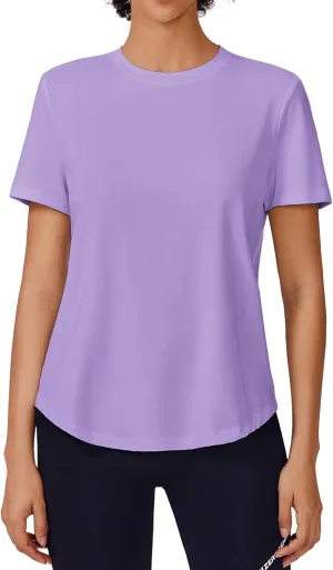 PINSPARK Soft Workout Tops for Women Short Sleeve UPF Sun Shirt Quick Dry Athletic Yoga Shirts Gym Hiking Beach Fishing Top