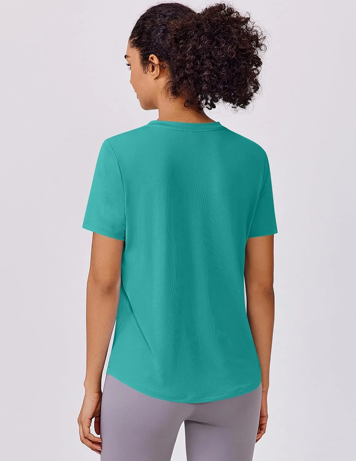 PINSPARK Soft Workout Tops for Women Short Sleeve UPF Sun Shirt Quick Dry Athletic Yoga Shirts Gym Hiking Beach Fishing Top