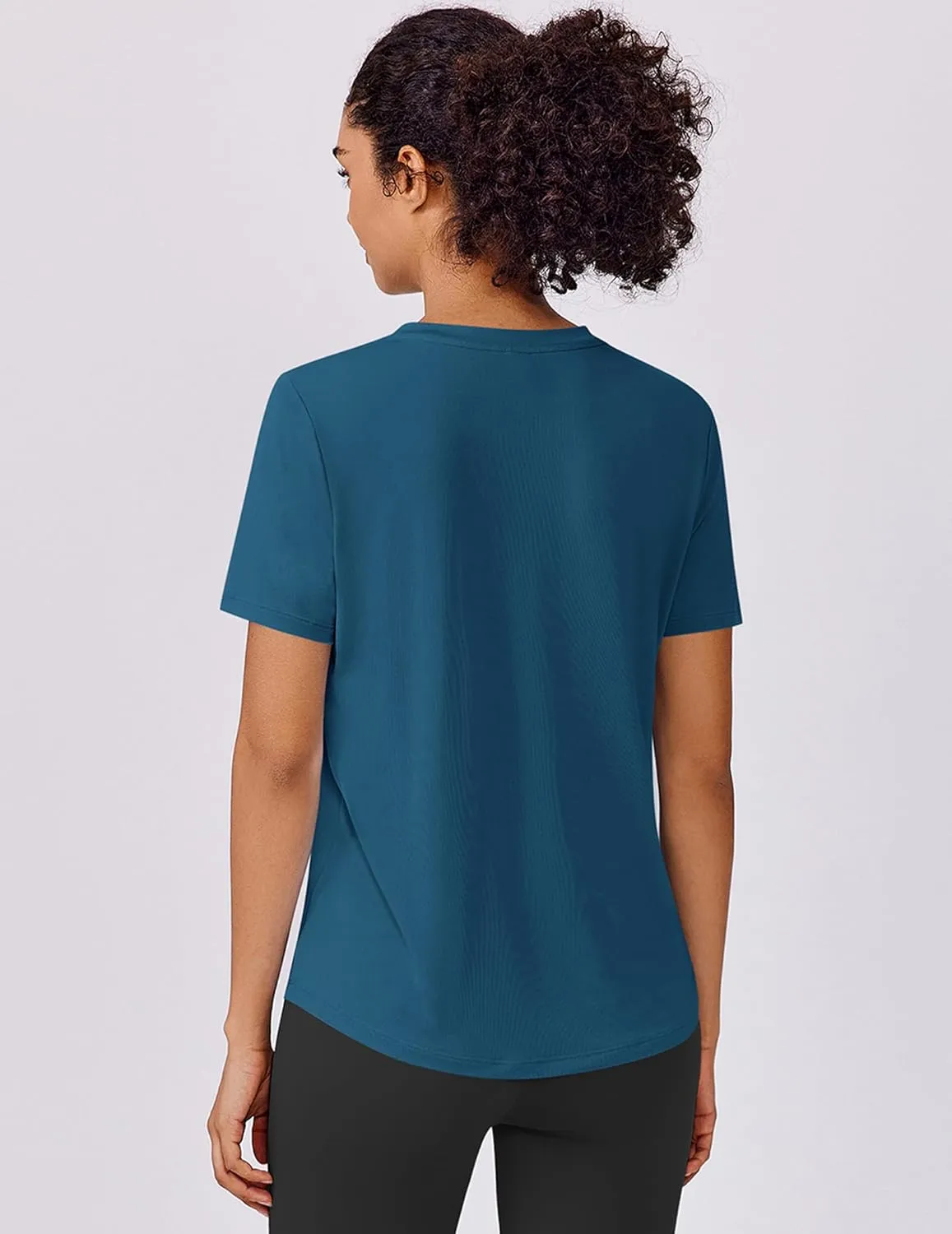 PINSPARK Soft Workout Tops for Women Short Sleeve UPF Sun Shirt Quick Dry Athletic Yoga Shirts Gym Hiking Beach Fishing Top