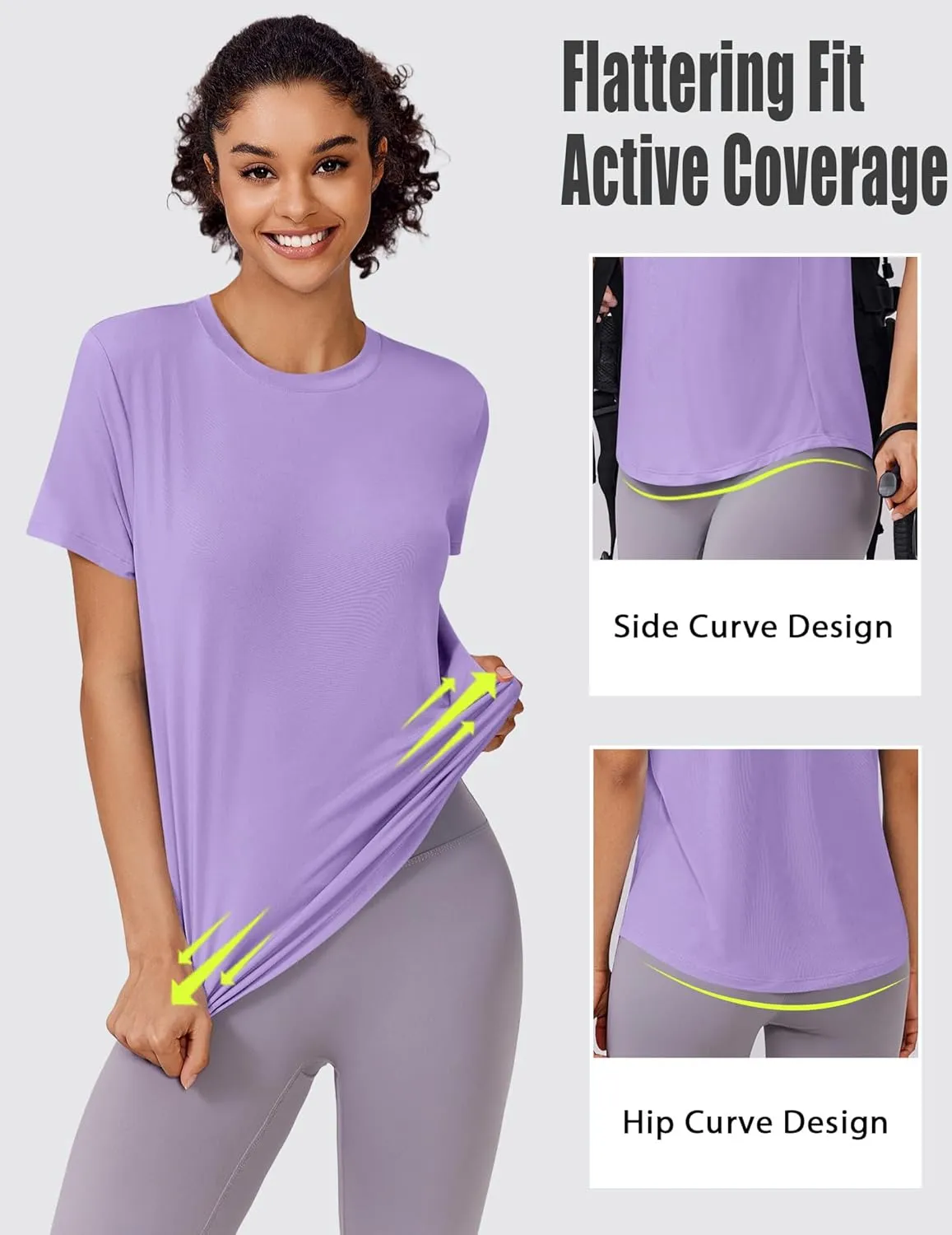 PINSPARK Soft Workout Tops for Women Short Sleeve UPF Sun Shirt Quick Dry Athletic Yoga Shirts Gym Hiking Beach Fishing Top