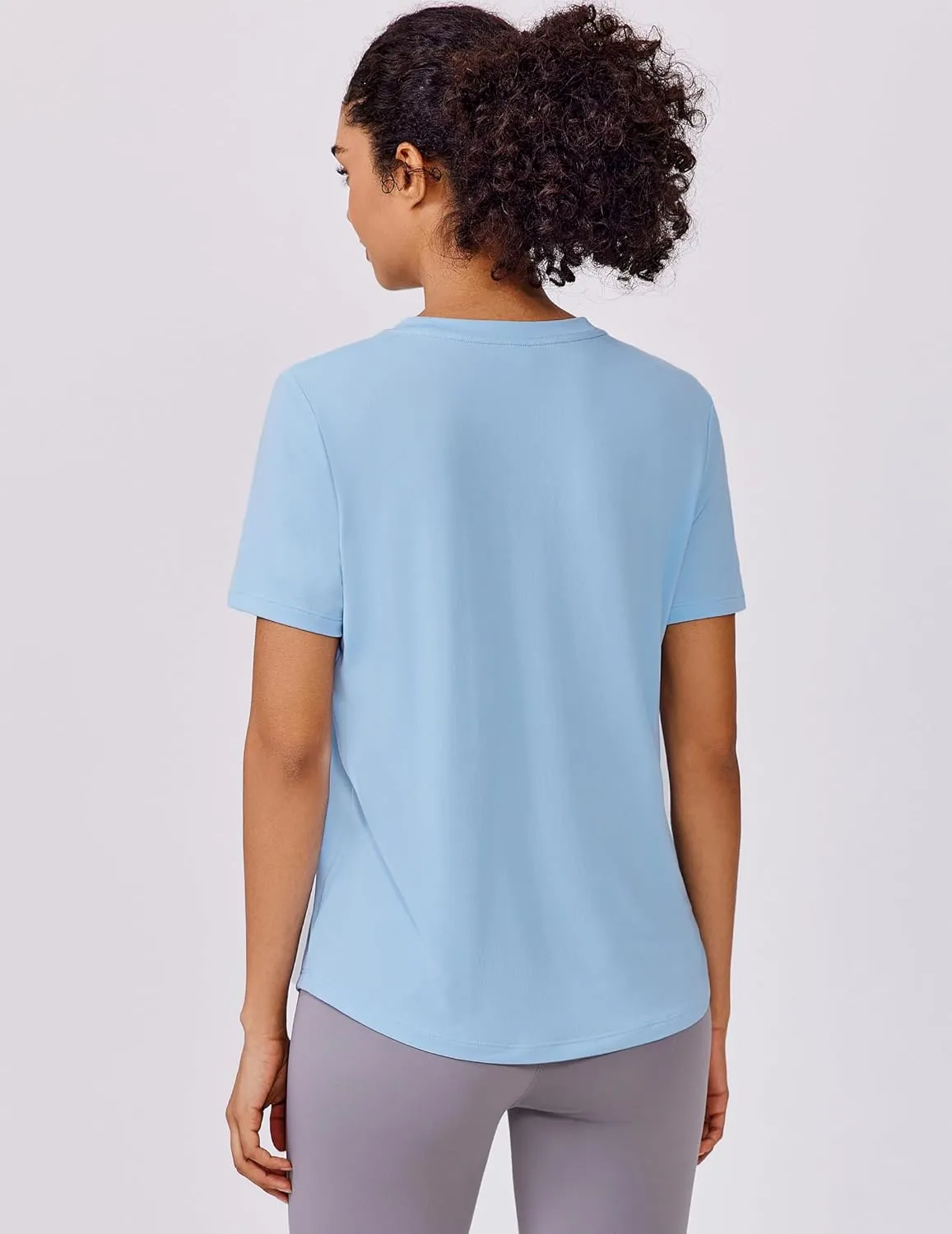 PINSPARK Soft Workout Tops for Women Short Sleeve UPF Sun Shirt Quick Dry Athletic Yoga Shirts Gym Hiking Beach Fishing Top
