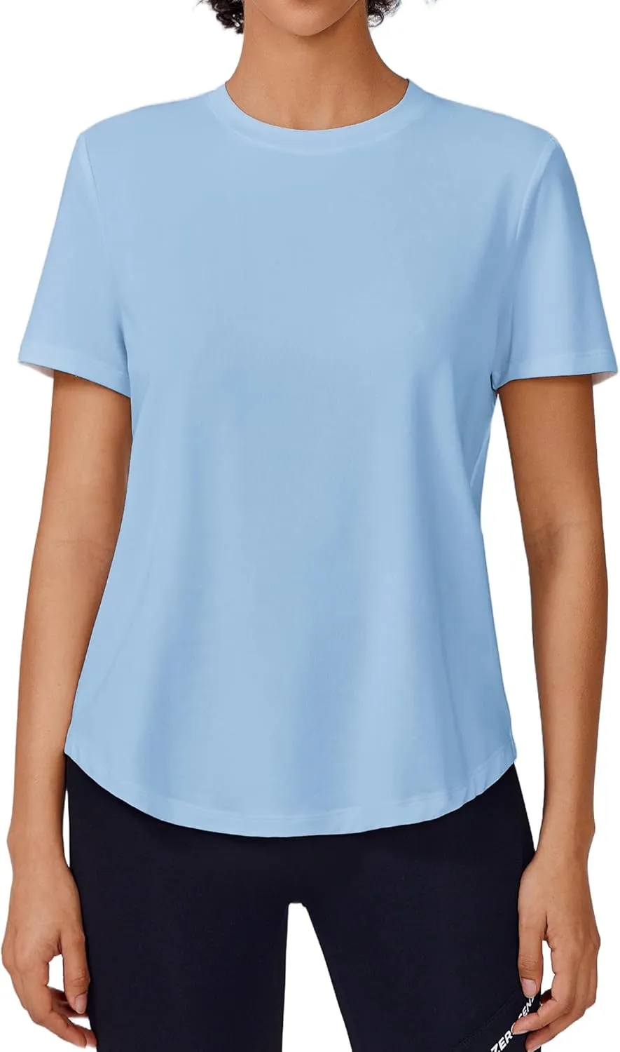 PINSPARK Soft Workout Tops for Women Short Sleeve UPF Sun Shirt Quick Dry Athletic Yoga Shirts Gym Hiking Beach Fishing Top