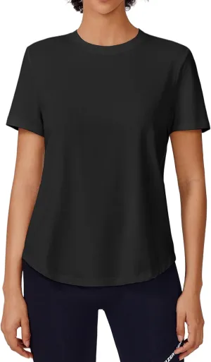 PINSPARK Soft Workout Tops for Women Short Sleeve UPF Sun Shirt Quick Dry Athletic Yoga Shirts Gym Hiking Beach Fishing Top