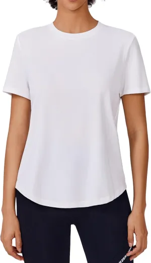 PINSPARK Soft Workout Tops for Women Short Sleeve UPF Sun Shirt Quick Dry Athletic Yoga Shirts Gym Hiking Beach Fishing Top