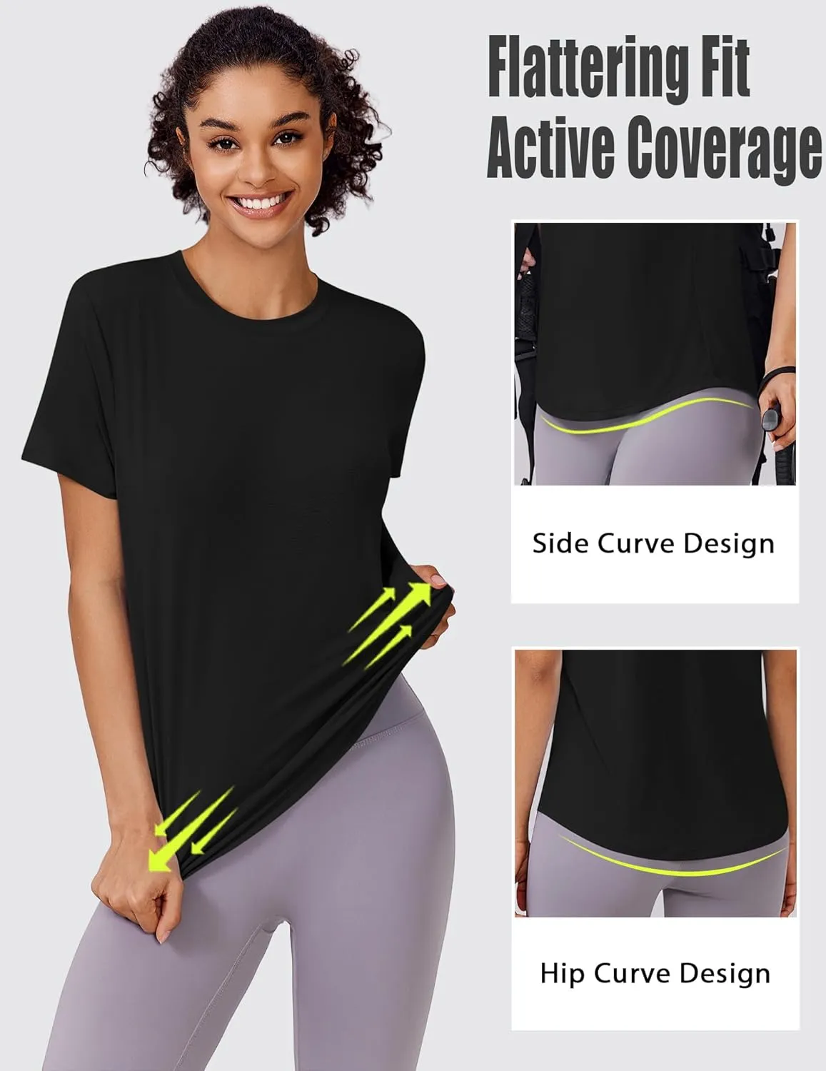 PINSPARK Soft Workout Tops for Women Short Sleeve UPF Sun Shirt Quick Dry Athletic Yoga Shirts Gym Hiking Beach Fishing Top