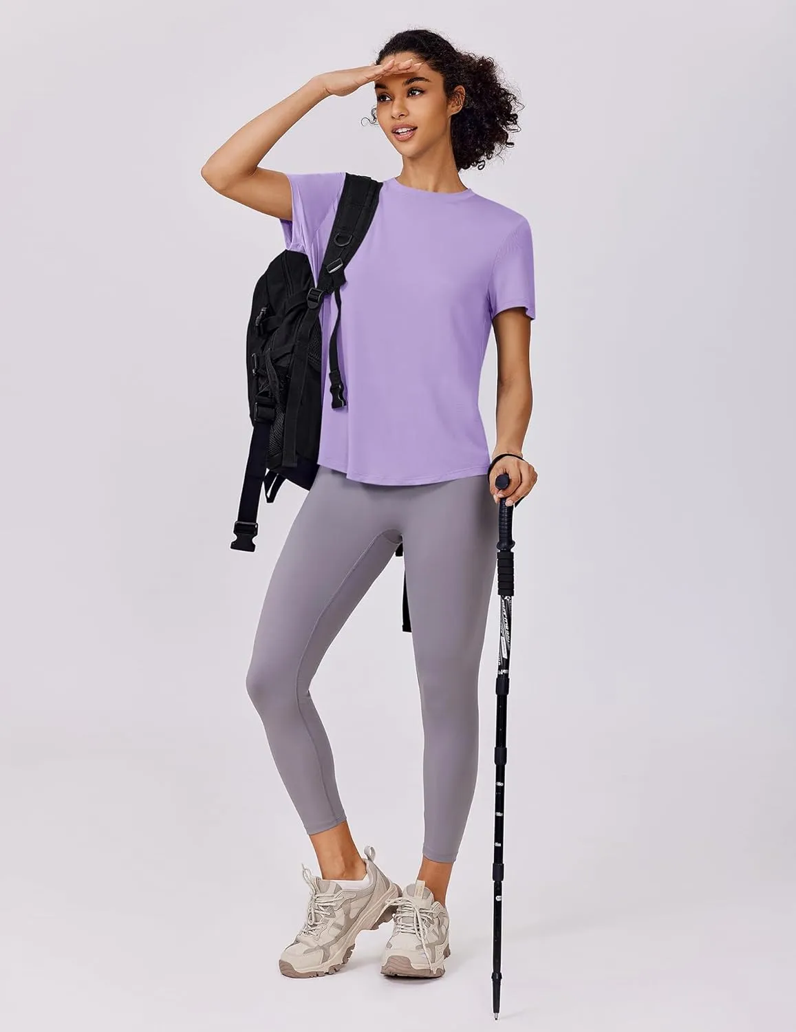 PINSPARK Soft Workout Tops for Women Short Sleeve UPF Sun Shirt Quick Dry Athletic Yoga Shirts Gym Hiking Beach Fishing Top