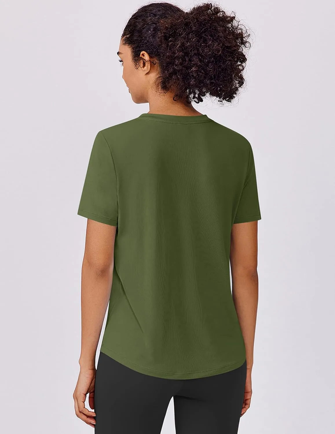 PINSPARK Soft Workout Tops for Women Short Sleeve UPF Sun Shirt Quick Dry Athletic Yoga Shirts Gym Hiking Beach Fishing Top