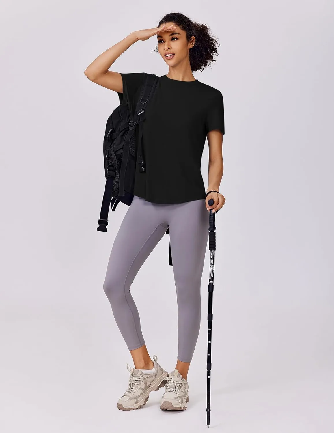 PINSPARK Soft Workout Tops for Women Short Sleeve UPF Sun Shirt Quick Dry Athletic Yoga Shirts Gym Hiking Beach Fishing Top
