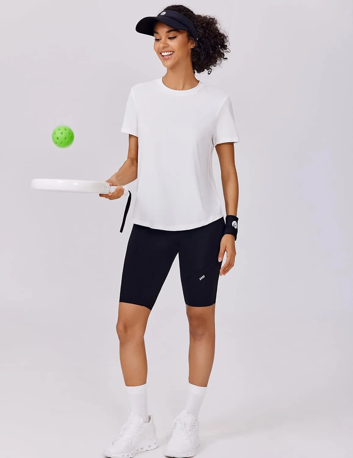 PINSPARK Soft Workout Tops for Women Short Sleeve UPF Sun Shirt Quick Dry Athletic Yoga Shirts Gym Hiking Beach Fishing Top