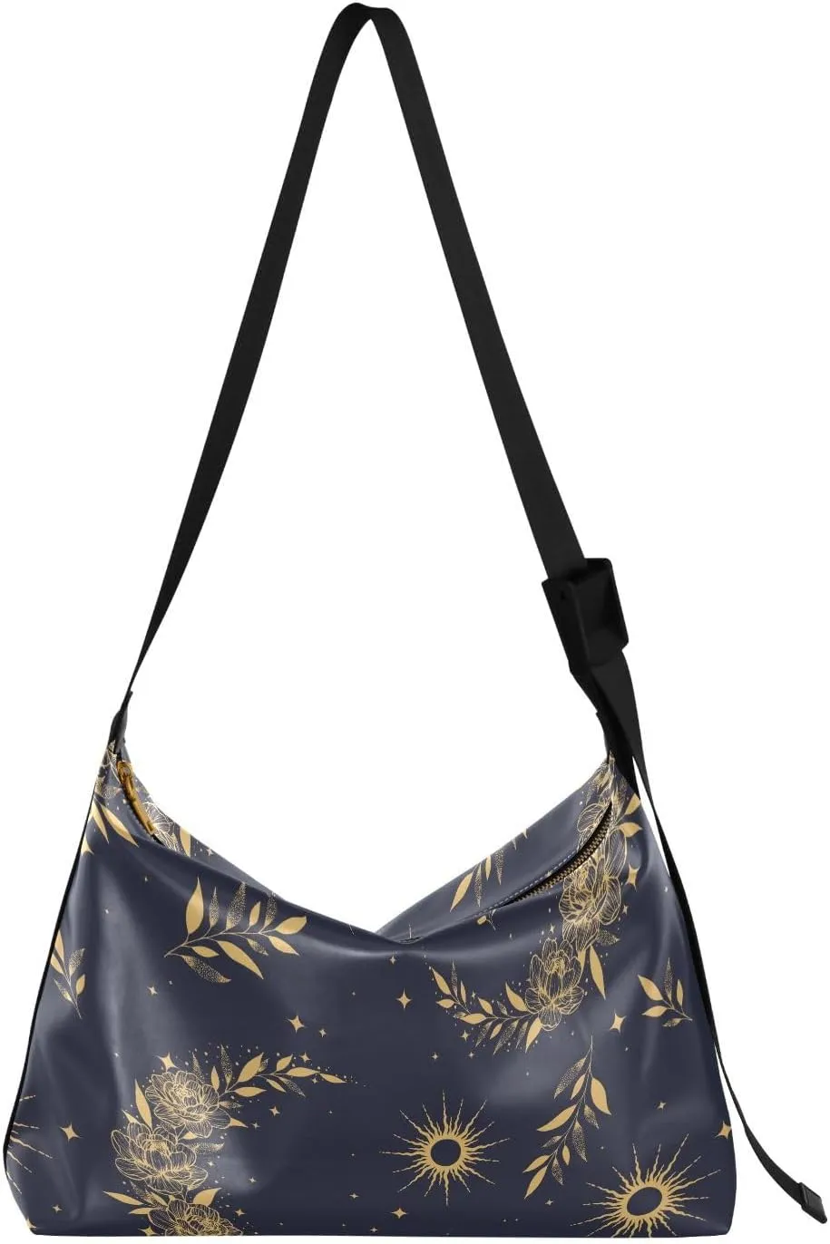 Plants Crescents Boho Hobo Crossbody Bags for Women Leather Large Shoulder Bag Cross Body Trendy Womens Tote Bags Handbag for Travel Shopping