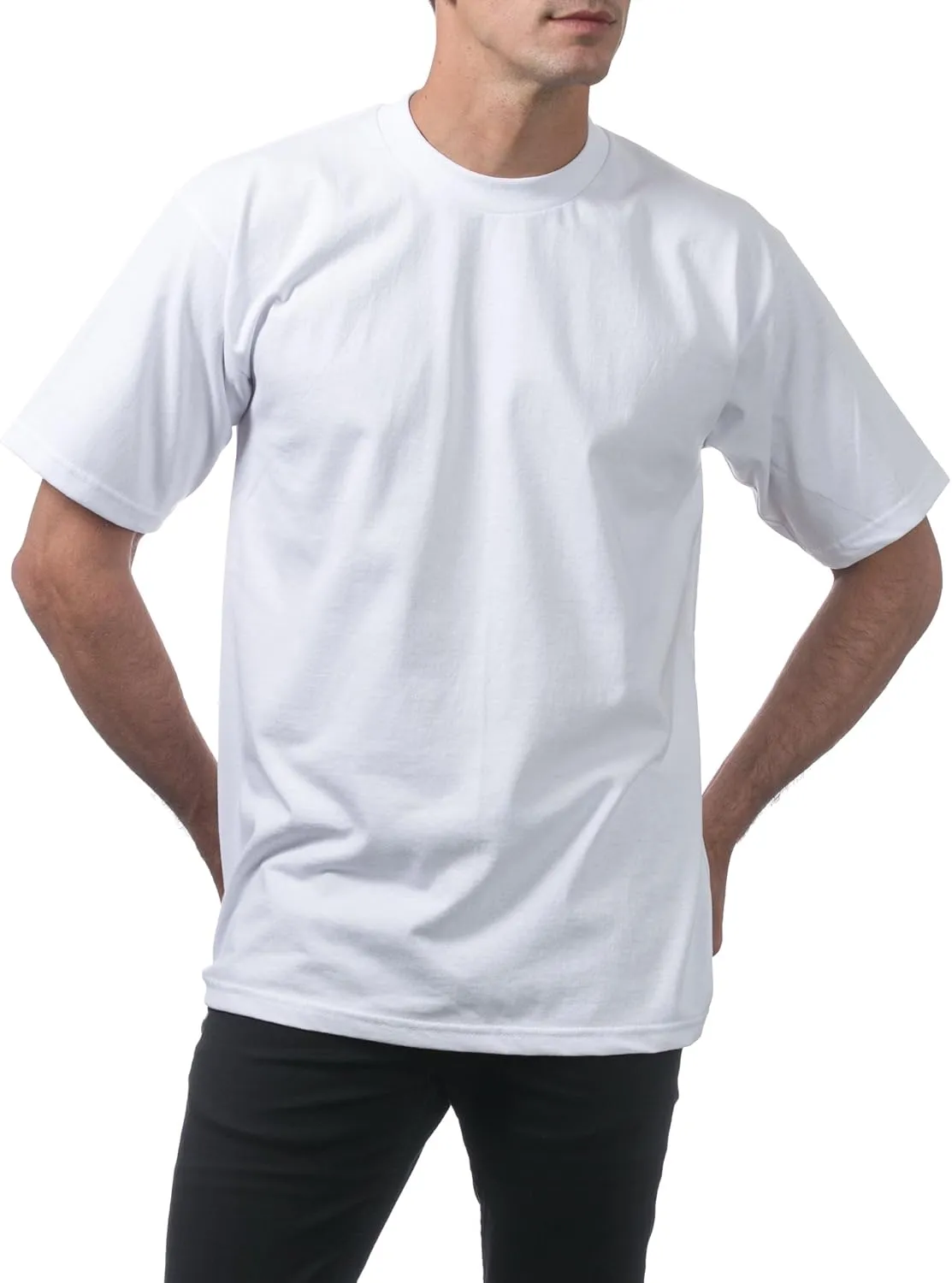 Pro Club Men's 3-Pack Heavyweight Cotton Short Sleeve Crew Neck T-Shirt