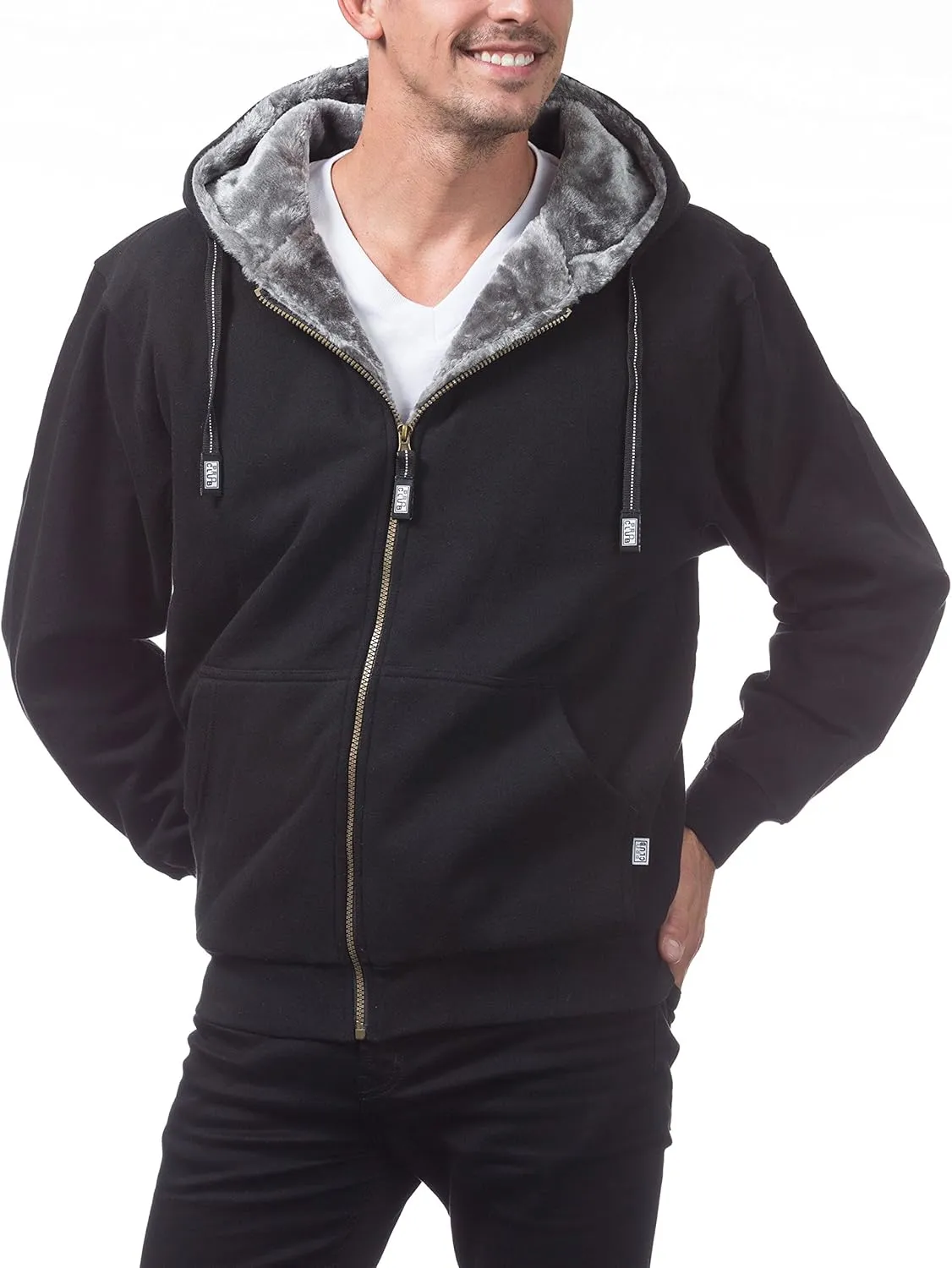 Pro Club Men's Heavyweight Pile Full Zip Hoodie