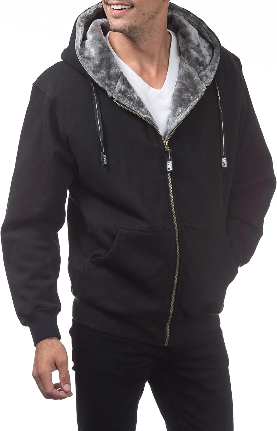 Pro Club Men's Heavyweight Pile Full Zip Hoodie