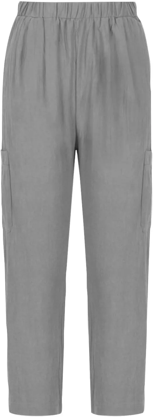 PTOLOCIF Linen Pants Women Summer,Baggy Linen Pants Summer Lightweight High Waist Palazzo Pants Loose Straight Leg Pants