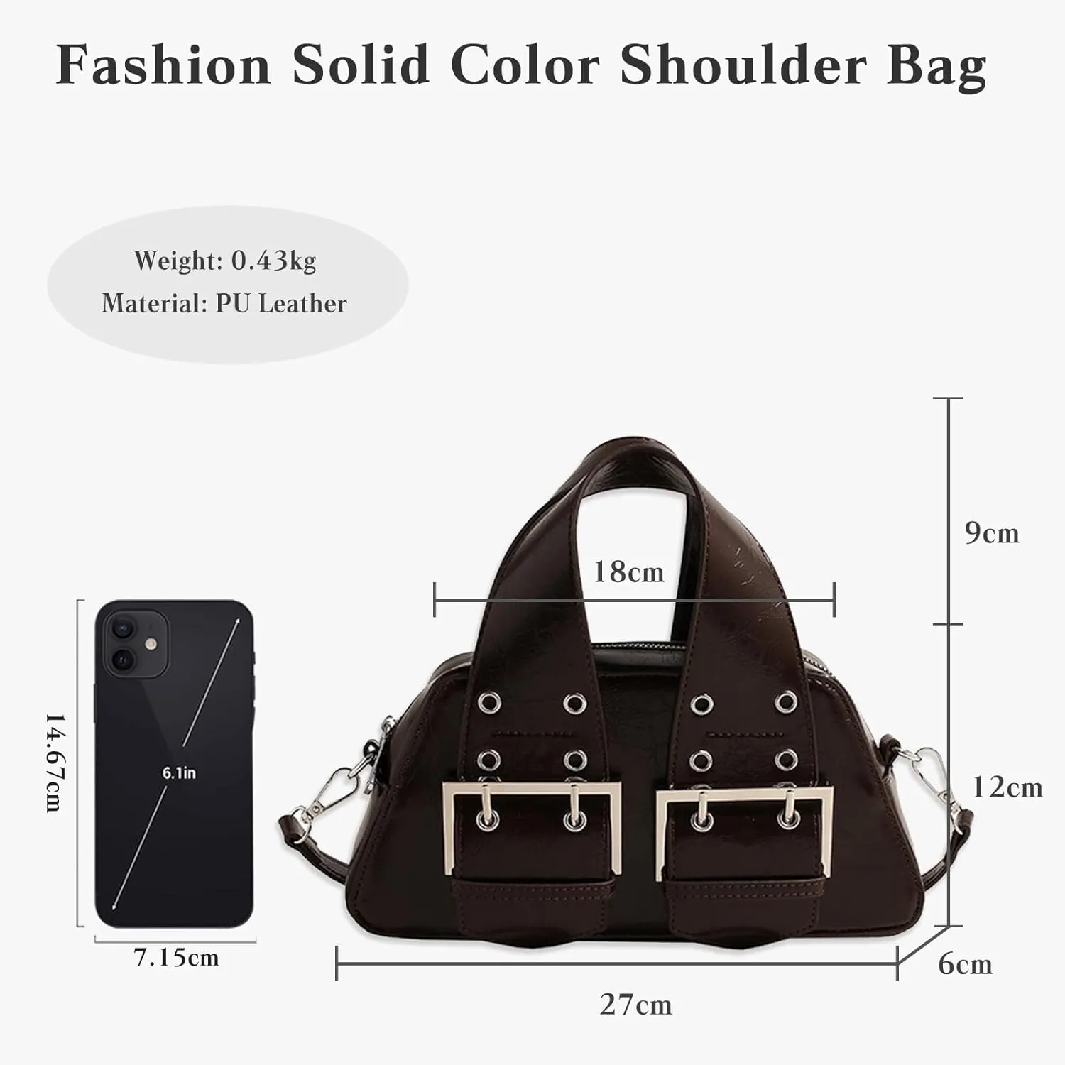 PU Leather Handbag Ladies Shoulder Waterproof Top-handle Messenger Medium Capacity Satchel Women Fashion Crossbody